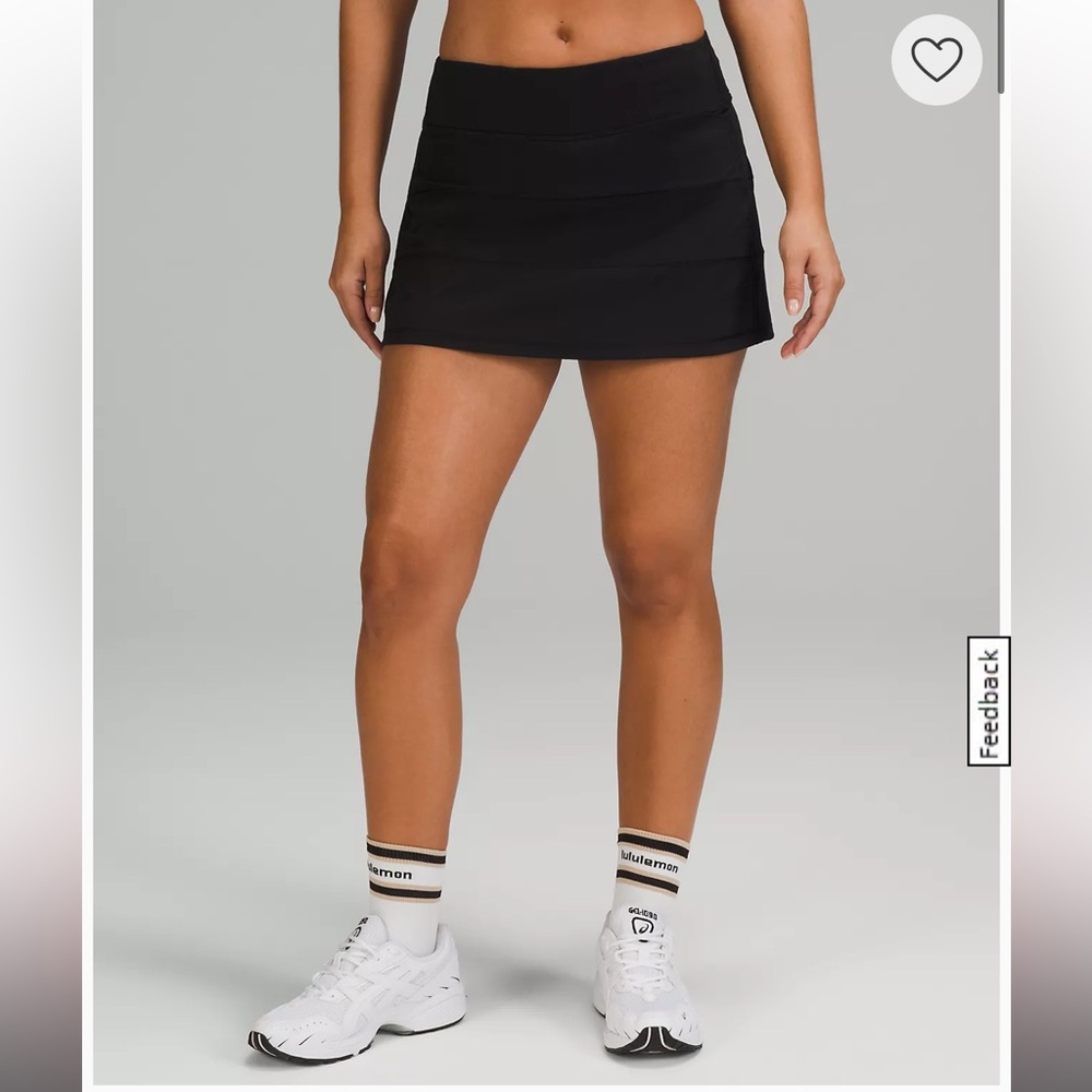 SOLD Lululemon Pace Rival Mid-Rise Skirt Long in Black Size 2